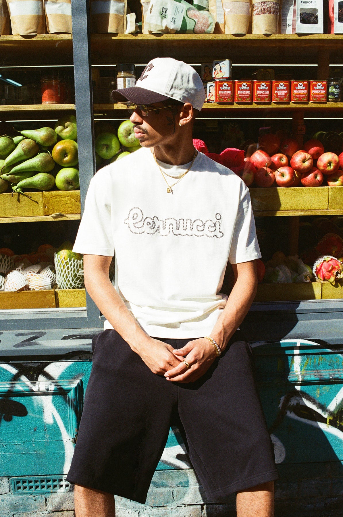 Logo Motif Stitch T-Shirt - Off White